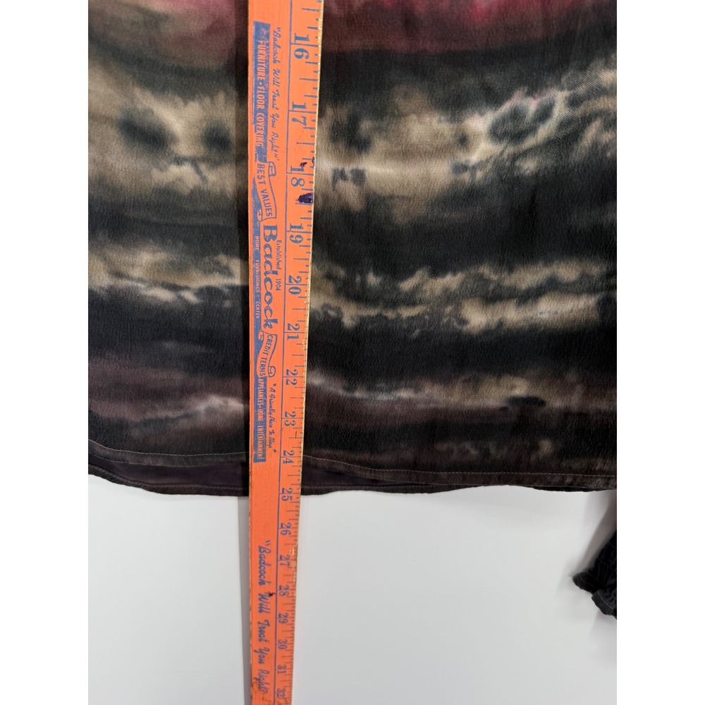 Cloth & Stone Blouse Women Small Burgundy Tie-Dye Mock Neck Bella Dahl Artsy - Picture 7 of 9